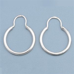 Mix & M 2/$25 Nwot Stamped 925 Sterling Silver Hoop earrings in 14mm minimalist